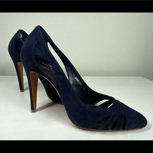 Ralph Lauren?Collection Navy?Suede Pumps Sz 7.5